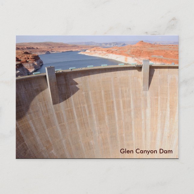 Postal Represa del cañón Glen y lago Powell (Anverso)