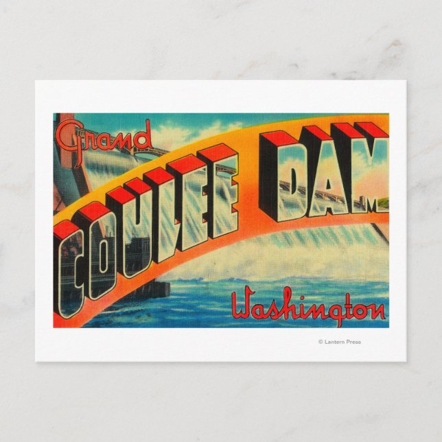 Postal Represa Grand Coulee, Washington (Anverso)