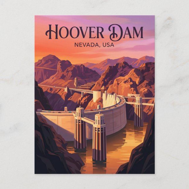 Postal Represa Hoover EE. UU. (Anverso)