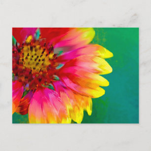 Postal Representación artística de la flor de una manta i