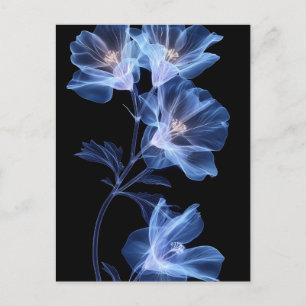 Postal Representación artística de una flor a través de r