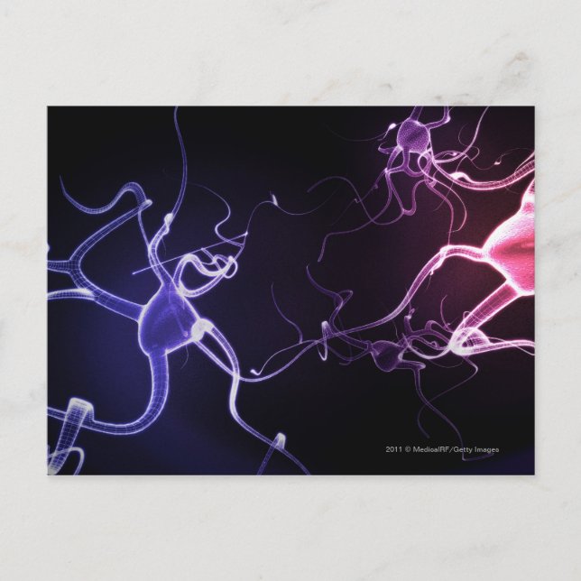 Postal Representación colorida de las neuronas (Anverso)