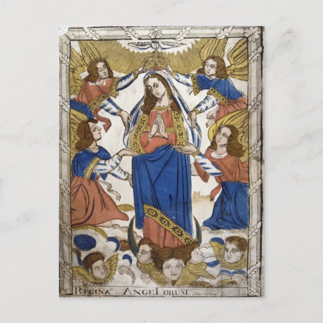 Postal Representación de la suposición de la Virgen María (Anverso)