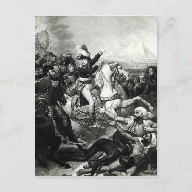Postal Representación de Napoleón como el héroe conquista (Anverso)