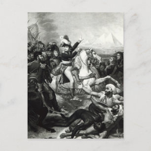 Postal Representación de Napoleón como el héroe conquista