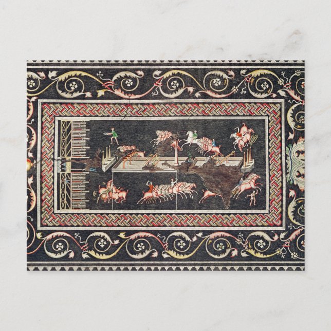 Postal Representación de un mosaico (Anverso)