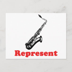 Postal Representación saxofónica