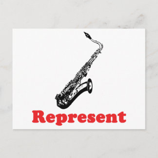 Postal Representación saxofónica