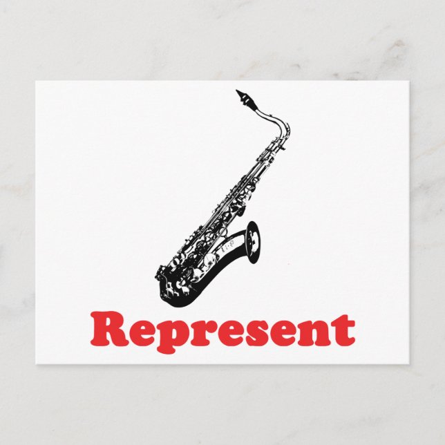 Postal Representación saxofónica (Anverso)