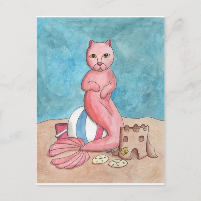 Postal Reproducción de playa (Anverso)