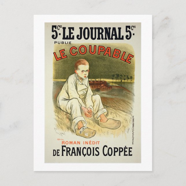 Postal Reproducción de un cartel que anuncia la novela 'L (Anverso)