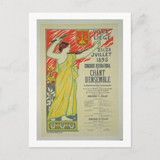 Postal Reproducción de un poster anunciando el 'Concurso (Anverso)