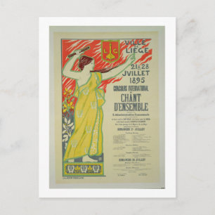 Postal Reproducción de un poster anunciando el 'Concurso