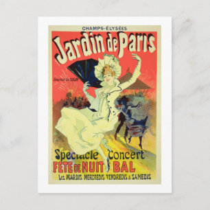 Postal Reproducción de un Poster anunciando el 'Jardin d