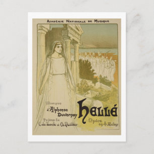 Postal Reproducción de un poster anunciando la ópera 'He