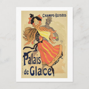 Postal Reproducción de un poster que anuncia el "Palacio