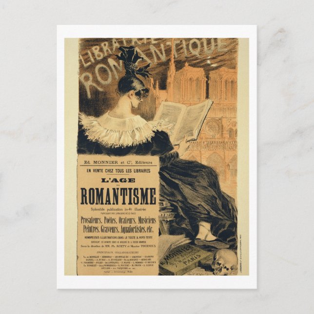 Postal Reproducción de un poster que anuncia un título de (Anverso)