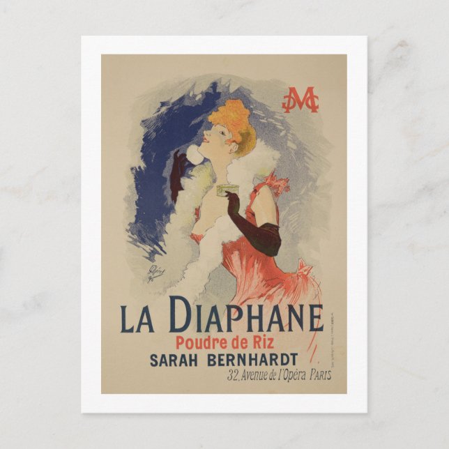 Postal Reproducción de una publicidad poster "La Diaphane (Anverso)