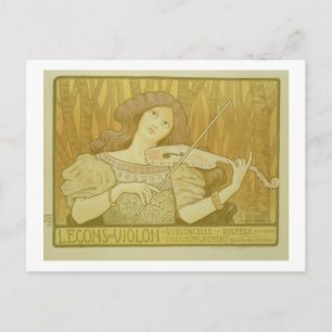 Postal Reproducción de una publicidad poster 'Violin Less