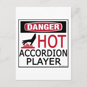Postal Reproductor de acordeón caliente