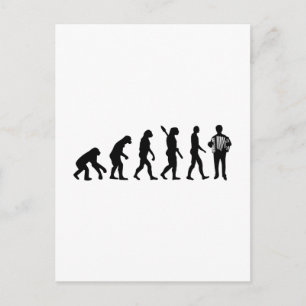 Postal Reproductor de acordeón de evolución