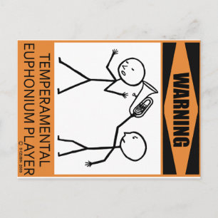Postal Reproductor de Euphonium temperatura de advertenci