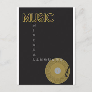 Postal Reproductor de grabación de Poster de música vinta