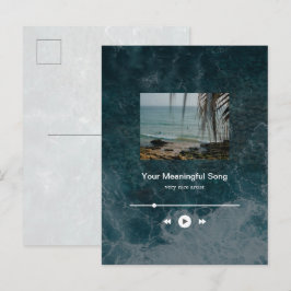 Postal Reproductor de música del océano personalizable Es