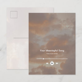 Postal Reproductor de música minimalista soñador y canció