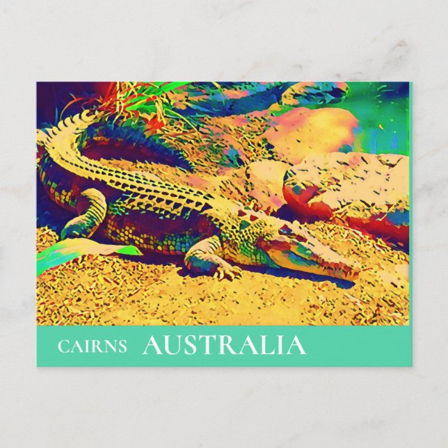 Postal Reptil de cocodrilo Queensland Australia (Anverso)