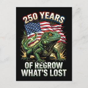Postal Reptil Resiliente América 250 Años