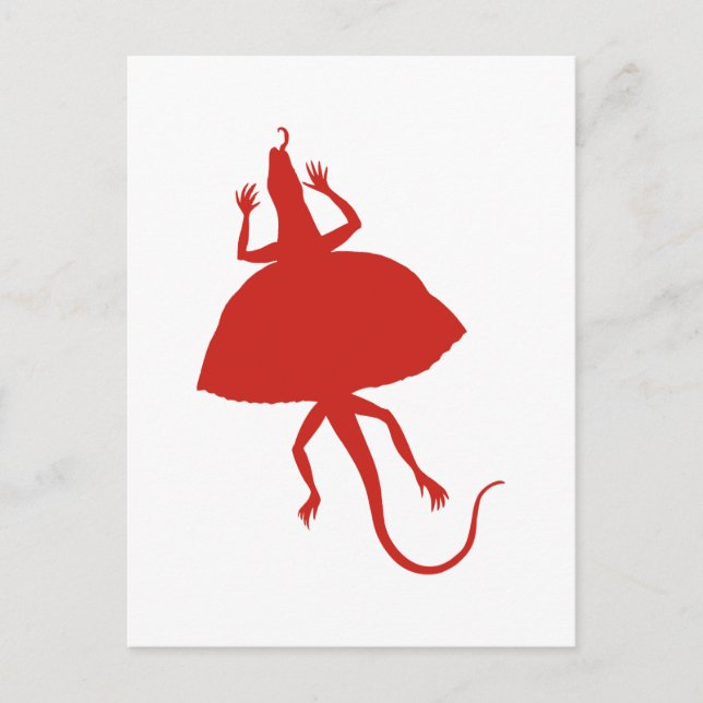 Postal Reptil rojo (Anverso)