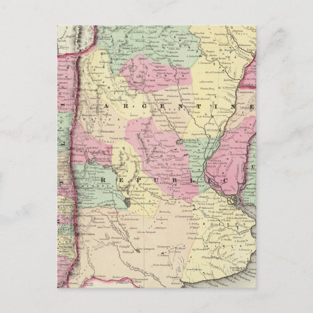 Postal República Argentina, Chile, Uruguay y Paraguay (Anverso)