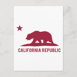 Postal República de California - Básico - Rojo