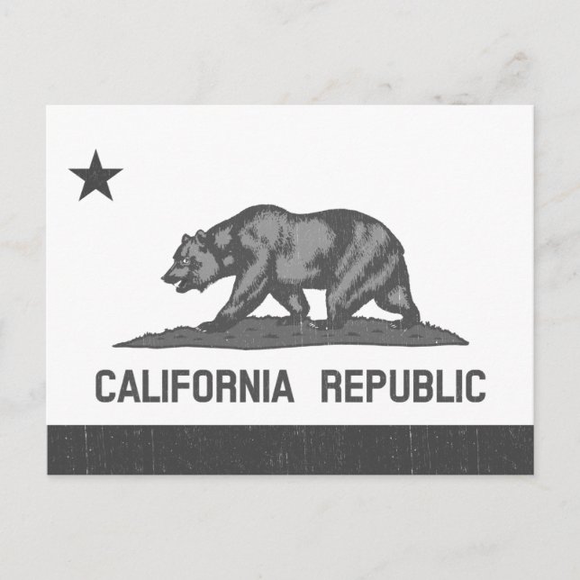 Postal República de California (negro) (Anverso)