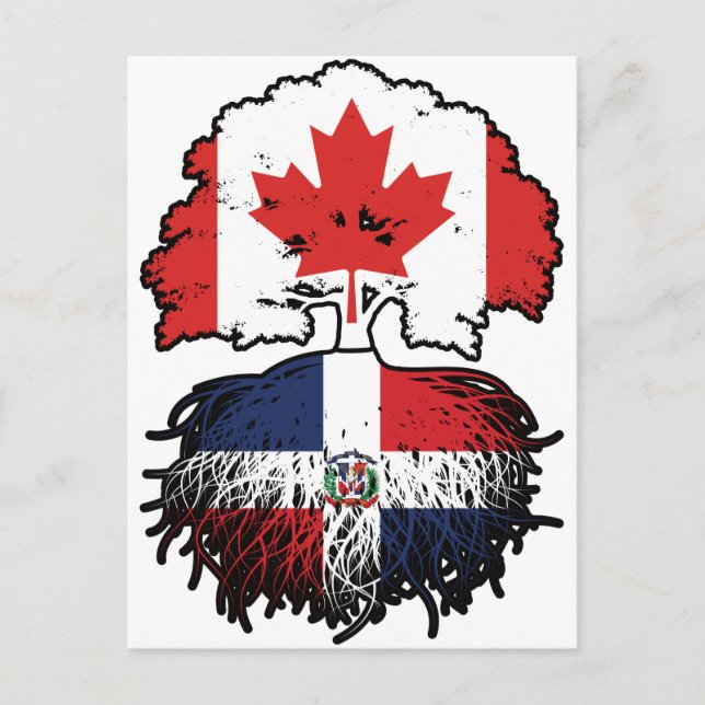 Postal República Dominicana Canadá Árbol de Canadá (Anverso)
