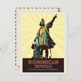 Postal República Dominicana, estatua de Colombus, Pos Car