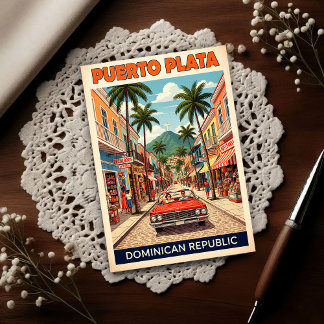 Postal República Dominicana: Viajes en la década de 1960
