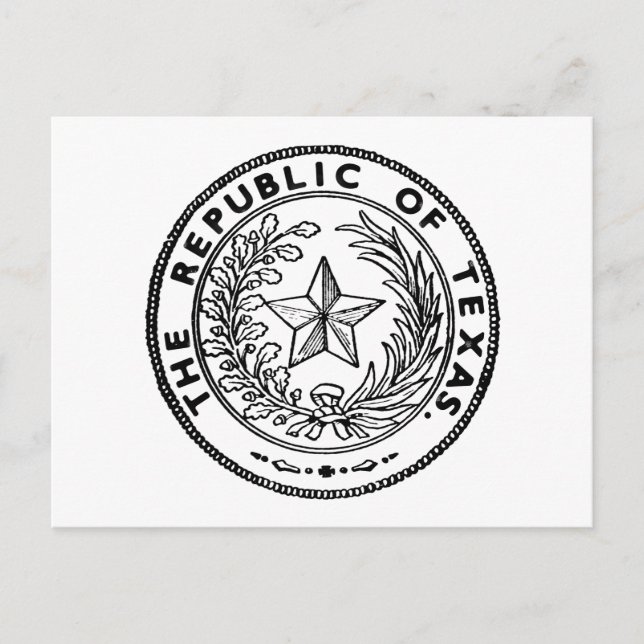 Postal República Secede de Texas (Anverso)