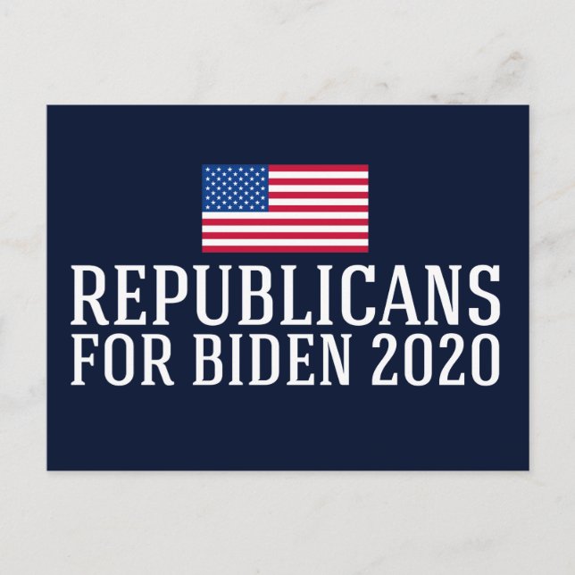 Postal Republicanos por Biden 2020 (Anverso)