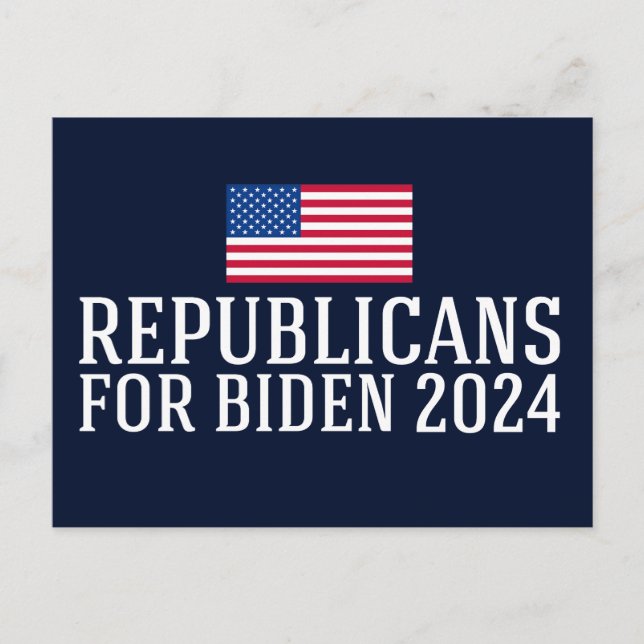 Postal Republicanos por Biden 2024 (Anverso)