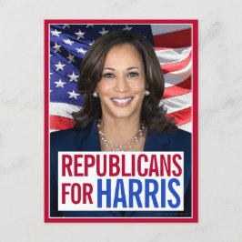 Postal Republicanos por foto del presidente de Kamala Har