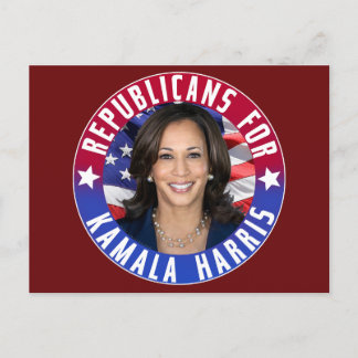 Postal Republicanos por foto del presidente de Kamala Har