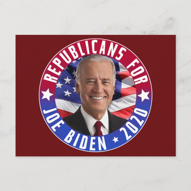 Postal Republicanos por Joe Biden Presidente de Estados U (Anverso)