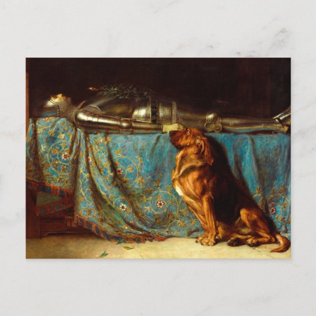 Postal Requiescat de Briton Rivière (1888) (Anverso)