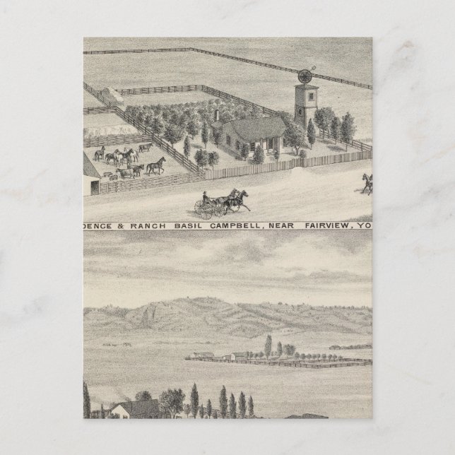 Postal Res de Fairview, ranchos (Anverso)