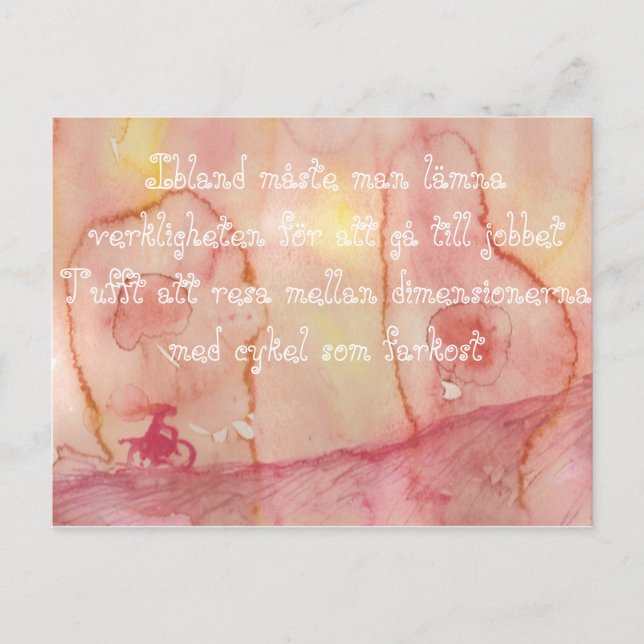 Postal Resa mellan dimensionerna (Anverso)