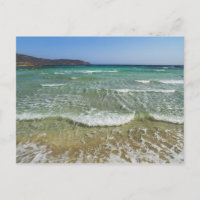 Resaca del océano en la playa de Elafonisi -