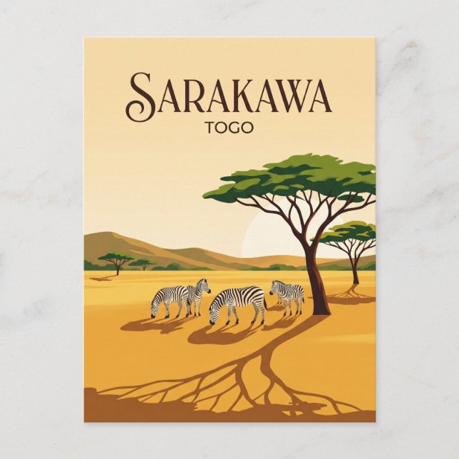 Postal Reserva de caza de Sarakawa Togo (Anverso)