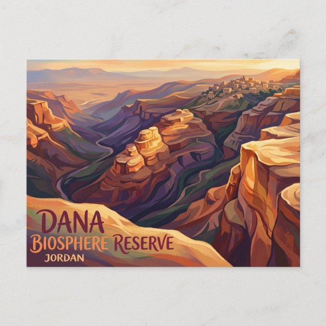 Postal Reserva de la Biosfera de Dana Jordania (Anverso)